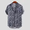Comercio exterior transfronterizo nueva moda casual para hombre talla grande camisa de manga corta con estampado 3D, camisa de hombre
