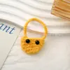 Bolsa de Ombro Mini Boneca Fofa, Bolsa Tricotada em Lã Multicor Feita à Mão em Crochê, Fone de Ouvido Bluetooth, Acessórios de Roupa para Boneca