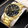 Reloj de Negocios para Hombre de Estilo Nuevo Transfronterizo Simple Escala Moda Falso Tres Ojos Correa de Acero No Mecánico Casual Calendario Reloj de Hombre