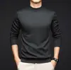 Suéter de Lana de Cuello Alto Medio para Hombre con Seda Nuevo Estilo Suéter de Punto Casual Versátil Moda Interior de Manga Larga Base de Alta Calidad