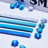 Papel Colorido de Origami Estrela para o Dia dos Namorados Qixi, Estrela da Sorte em Cor Gradiente, Papel Estrela Pentagonal, Papel Especial para Dobradura de Estrelas Manuais