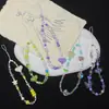 Cordão para celular, corrente para celular, alça de celular, pulseira de pulso, acessório de alça curta para celular, chaveiro, corrente DIY, material com contas