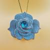 Broche de Camélia Estilo Chinês, Corsage de Pequena Fragrância de Alta Qualidade com Turquesa, Corrente para Suéter, Acessórios Femininos Combinando