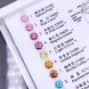 Placa de cor moissanita colorida Wuzhou, excelente fábrica de joias com diamantes, atacado, placa de cor moissan redonda com oito flechas