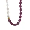 N13094 Colar Retro Francês Irregular de Pérolas Barrocas para Mulheres, Corrente de Clavícula Colorida Elegante de Resina
