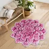 Alfombra Floral de Forma Irregular Transfronteriza para Sala de Estar y Dormitorio, Felpudo Resistente al Frío y a las Manchas, Alfombrilla para Mesa de Café en Casa, Alfombrilla para Mesita de Noche de Sofá