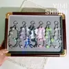 Cadena para colgar funda de teléfono de vidrio con cuentas de flor de borla, colgante de cristal exquisito, accesorio para bolso, adorno de cordón para llave de coche