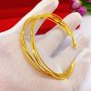 Vietnam dourado Pulseira leve feminina novo estilo coreano pulseira torcida moda Pulseira aberta joias atacado