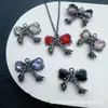 Colgante de Cuerda de Cáñamo con Forma de Corazón de Circonita Accesorios de Joyería para Pendientes Pulsera Collar DIY