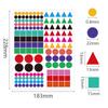 Pegatinas Decorativas Infantiles de Múltiples Formas y Colores, Puntos, Triángulos, Pegatinas Creativas para Combinar Documentos de Oficina, Etiquetas Autoadhesivas