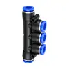 Conector Rápido Neumático Guchuang Enchufe Rápido de Plástico Paq4 Paq6 Paq8 Conector de Cinco Vías para Diámetro Exterior Paq10
