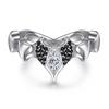 Anillo Europeo y Americano de Plata de Ley 925 con Zircón y Perla para Mujer, Anillo de Nicho de Gama Alta, Anillo de Diamante de Cuatro Garras, Anillo de Plata con Lazo