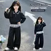 Conjunto de Otoño para Niña: Conjunto de Dos Piezas: Blusa con Cuello y Pantalones de Pierna Ancha, Nuevo Estilo de Moda Primavera-Otoño 2026 para Niñas Mayores