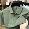 Entrega transfronteriza de nuevas camisetas de manga corta para hombre de verano, polos de alta gama con cuello camisero, holgados y casuales con bolsillos reales