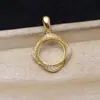 Accesorios DIY Joyería de Perlas Plata S925 Retro Soporte para Pendientes Mapei 13.6-13.8mm Soporte para Colgante Jg6091