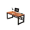 Mesa simples de madeira maciça, mesa de computador, mesa de escrita para estudantes em casa, pequena mesa retangular, bancada de trabalho, mesa de escritório simples
