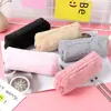 Estojo Criativo Estilo Coreano, Pequeno Estojo Octogonal de Pelúcia Fresco e Fofo para Menina, Bolsa Simples de Armazenamento com Coração de Menina para Estudante