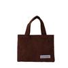 Bolso de Mano Casual para Axila Bolso Tote Bolso de Tela de Terciopelo a Rayas 2024 Nueva Moda Simple para Viajero Portátil Bolso de Hombro