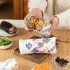 Papel de regalo para bolas de arroz morado, para empaquetar en puestos de desayuno, sándwiches, hamburguesas, sushi japonés, papel con recubrimiento especial a prueba de aceite.
