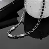 2025 Nuevo Collar de Zirconia Negra y Blanca con Cuerda Negra Trenzada para Mujer Estilo Simple de Nicho Pulsera de Gama Alta Accesorios para Hombre