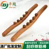 Palo de Masaje de Madera de Haya Carbonizada de 5 Bolas, un Palo Universal de Masaje y Gua Sha para Salones de Belleza y Uso en Casa
