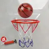 Cesta de Basquete Indoor Altura Ajustável Suporte de Arremesso Montagem na Parede Sem Furos Dobrável para Crianças Uso Familiar Cesta de Basquete Pequena