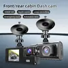 Nova Câmera de Painel de Carro DVR Imagem de Ré Alta Definição Visão Noturna 1080P Gravador de Condução com Exibição Simultânea de Três Vias