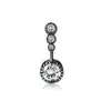 Clavo de acero inoxidable para ombligo transfronterizo, juego básico de 5 piezas de circón, anillo simple para ombligo, joyería para perforación de cuatro garras, venta al por mayor