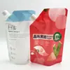 Saco com Bico Inclinado Personalizado de Fábrica 500ml Grau Alimentício Saco de Embalagem Auto-Sustentável Pó de Açúcar Mascavo Sopa Saco com Fecho Zip