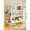 Prateleira de Armazenamento Pegboard de Mesa, Organizador de Livros de Múltiplas Camadas para Mesa, Estante de Livros para Casa, Suporte de Colocação para Estação de Trabalho de Mesa de Escritório