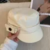 Boné de Baseball Preto Vintage Estilo Japonês com Aba Reta para Mulheres, Nicho Artístico Casual Diário Chapéu Equestre de Alta Qualidade Tendência