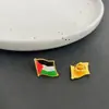 Broche de Bandera Palestina Transfronteriza Insignia de Metal 2* 3cm Hebilla de Mariposa Tridimensional Insignia de Bandera