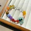 Pulsera Personalizada de Cristal de Colores y Piedras Naturales para Mujer, Primavera y Verano Europeo y Americano, Lujo Ligero, Pulsera de Gama Alta Moderna y Versátil