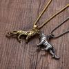 Collar de acero inoxidable con doce signos del zodíaco Tigre para hombre, de acero de titanio, con personalidad transfronteriza, nuevo colgante de tigre de montaña fundido, joyería