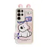 Adecuado para Samsungs25Ultra Samsung A56 Dibujos Animados Lindos S23Fe Etiqueta de Oreja A30 Funda para Teléfono Móvil Personalización