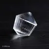 Bola de cristal natural, adorno de cristal blanco de 20 caras, poliedro de piedra en bruto de 64 facetas, pieza de mano para joyería DIY
