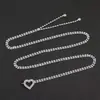 Cinto Totalmente Bordado com Strass Estilo Europeu e Americano com Acessório de Corrente de Cintura com Diamantes de Cristal, Modelador de Cintura em Corrente com Elementos de Coração e Design de Múltiplos Círculos