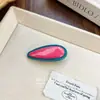 Pinza para el pelo de aleación metálica esmaltada de color block coreana, Pasador dulce y lindo, Pinza para flequillo, Accesorio para el pelo para mujeres