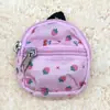 Mochila de Lona para Muñeca de Juguete Mochila Pequeña BJD de 6 Puntos Cremallera Doble Capa Bolsa de Lona para Monedas 8X7cm Bolsa