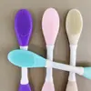 Cepillo para Lavado Facial de Material TPR Sin Silicona del Fabricante, Herramienta de Limpieza de Belleza, Cepillo para Mascarilla de Doble Cabezal, Cepillo para Champú de Bebé