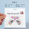 Novos Adesivos Faciais Autoadesivos Sem Cola para Festivais de Música, Maquiagem de Festa, Maquiagem de Palco, Adesivos de Sobrancelha com Strass Brilhantes, Adesivos de Decoração Facial com Strass