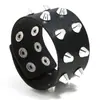 Accesorios de Moda Europeos y Americanos Más Vendidos, Pulseras de Cuero Punk Creativas, Pulseras Versátiles Exageradas para Discotecas y Bares, Disponibles para Dropshipping