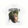 Camiseta de manga corta estampada Stewell JuiceWRLD estilo callejero europeo y americano, estilo americano transfronterizo, algodón pesado, media manga moderna
