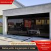 Fabricante Personalizado Porta de Garagem de Vidro Totalmente Espelhado Porta Automática de Rolo de Vidro Sem Moldura Deslizante Perspectiva Porta de Garagem Automática