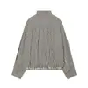 Bestseller Transfronteiriço AliExpress 2026 Primavera Nova Jaqueta Bomber Xadrez Casual Solta Feminina