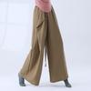 Ropa de Práctica de Danza Clásica para Mujeres, Elegantes Pantalones de Práctica Yamamoto de Pierna Ancha con Textura, Nuevos Pantalones Sueltos de Danza China