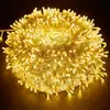 Luces de cadena solares transfronterizas para decoración de camping al aire libre, iluminación ambiental, luces de cadena de estrellas y copos de nieve, luces decorativas de Navidad, venta al por mayor