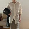 Algunas de las Nuevas Camisas de Algodón de Manga Larga, Estilo Coreano Otoño 2024, Cuello Redondo, Diseño de Corbata, Corte Holgado, Adelgazantes para Mujer Ya Están Disponibles