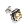 Pendientes Geométricos de Circonita de Acero de Titanio Elegantes Simples Retro Europeos y Americanos Pendientes de Moda Tendencia para Hombres y Mujeres