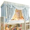 Cortinas para Dormitório Estudantil com Mosquiteiro Integrado Forte Sombreado Universal para Beliches Superiores e Inferiores Cortinas de Quarto Totalmente Fechadas Retráteis